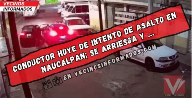 Video: Conductor frustra robo de camioneta en Naucalpan con maniobra audaz