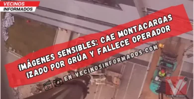 Imágenes sensibles: Cae montacargas izado por grúa y fallece Operador