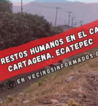 Hallan restos humanos en el canal de Cartagena, Ecatepec