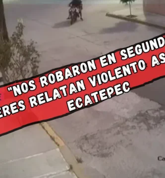 Ecatepec en alerta: Delincuentes en moto atacan a mujeres en nuevo asalto captado en cámaras
