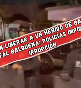 Intentan liberar a un herido de bala del Hospital Balbuena; policías impiden la irrupción
