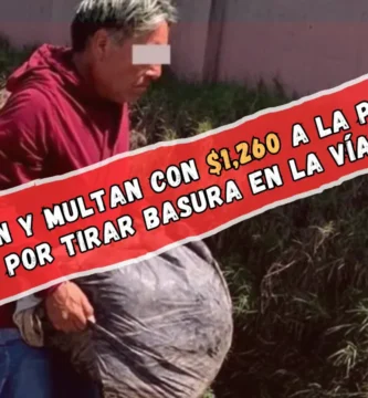 Toluca detiene a un hombre por tirar basura en la calle; es el primero en enfrentar sanción legal