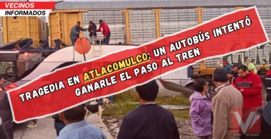 Fuerte choque entre autobús y tren deja al menos nueve muertos en Atlacomulco