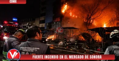 Sofocan incendio en inmediaciones del Mercado de Sonora; reportan pérdida total en bodegas