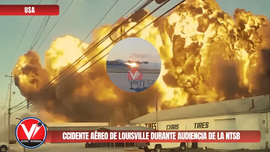 Difunden video del accidente aéreo de Louisville durante audiencia de la NTSB en Washington