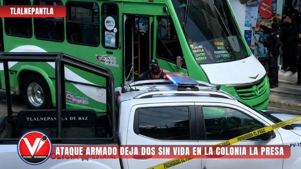 Ataque armado deja dos trabajadores del transporte público sin vida en la colonia La Presa